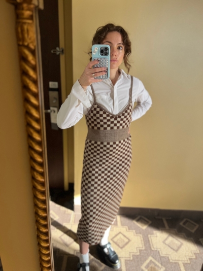 Checkered Knit Dress | Nuuly