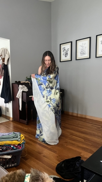 bhldn tiana one-shoulder satin kaftan maxi dress Tiana One-Shoulder Satin Kaftan Maxi Dress