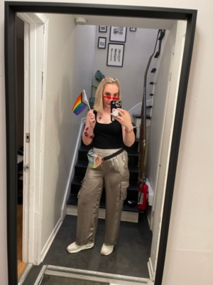 Satin Shine Cargo Pants | Nuuly