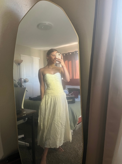 Zori Linen Blend Midi Dress | Nuuly