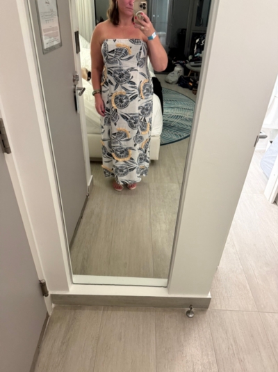 The Aliza Strapless Linen Blend Maxi Dress | Nuuly