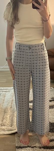 The Colette Cropped Wide-Leg Pants: Dobby Jacquard | Nuuly