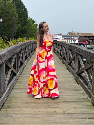 knee length dresses for ladies Amanda Uprichard Florence Maxi dress in asteria