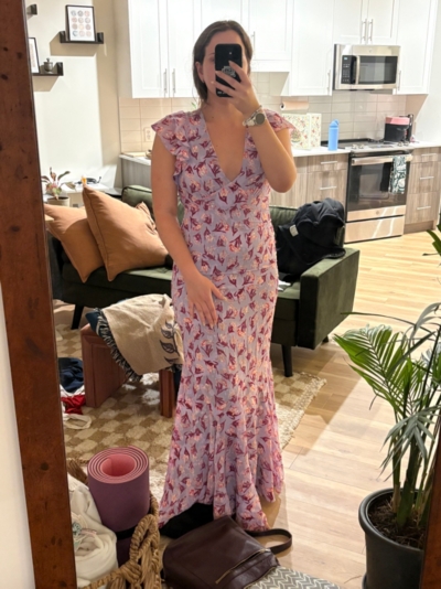 bhldn eva flutter sleeve plunge v neck maxi dress Eva Flutter-Sleeve Plunge V-Neck Maxi Dress