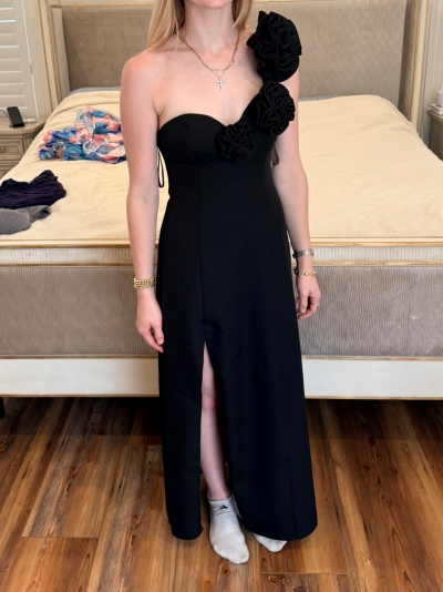 one shoulder flores maxi dress One-Shoulder Flores Maxi Dress