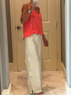 【MODERNIF】Weaven Linen Semi-Wide Slacks Wave Linen Full Pants – La Garçonne