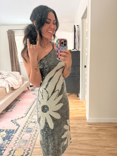 Halter Sequin Column Midi Dress | Nuuly