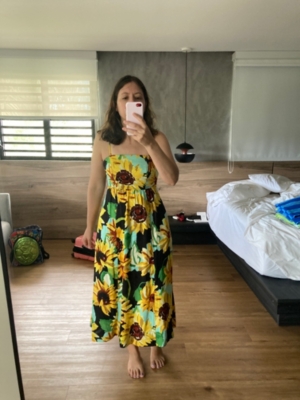 Sunflower Strapless Midi Dress | Nuuly