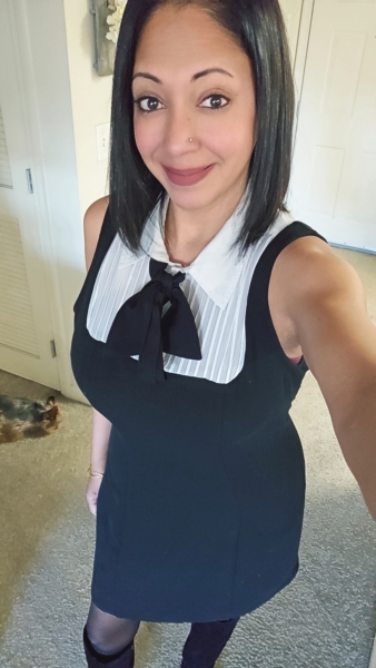 maeve collared bow tie mini dress Maeve Collared Bow-Tie Mini Dress