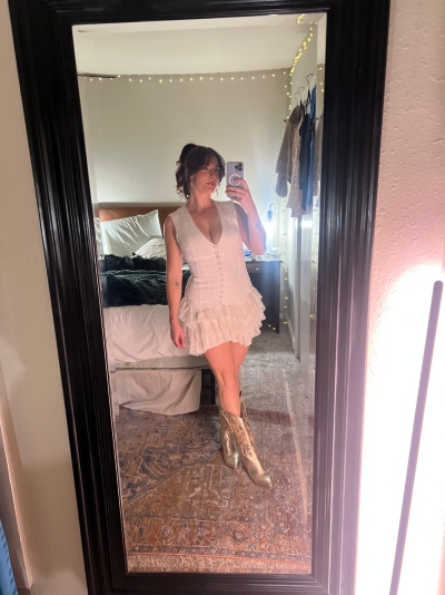 Sleeveless Ruffle Mini Dress