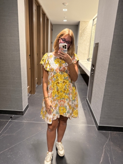 knee length dresses for ladies Free People Yara Printed Mini Dress main image 0