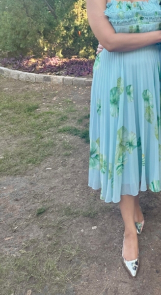 knee length dresses for ladies Dannie Pleated Midi Dress main image 1