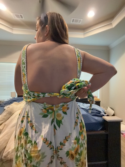 Linen Papaya Salad Scarf Maxi Dress | Nuuly