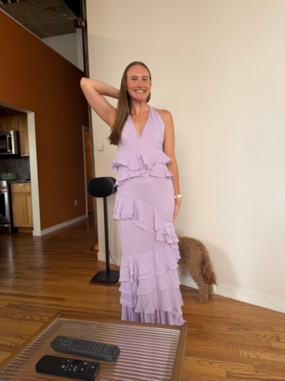let me be femme ruffle maxi dress Let Me Be Short-Sleeve Ruffle Maxi Dress