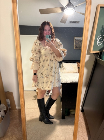 Long-Sleeve Embroidered Mini Dress | Nuuly