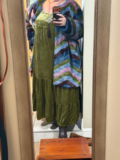 Velvet Empire Waist Midi Dress | Nuuly