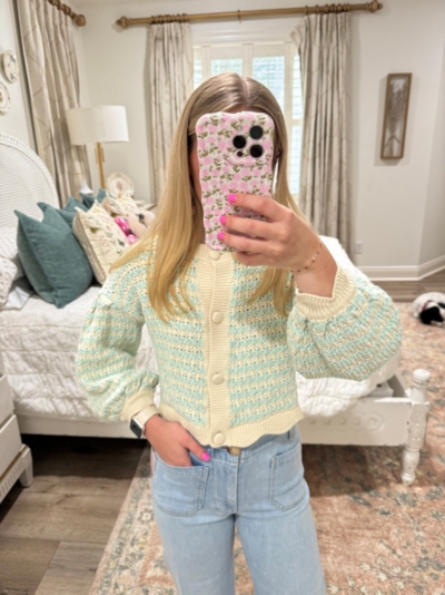 Lizzy Stripe Knit Cardigan | Nuuly