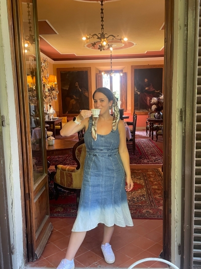 casual summer dress Powder Blue Lightweight A-Line Sundress: Valenia Powder Blue / Large