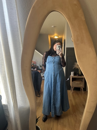 white christmas dresses Gina Denim Dress by Jude Connally – Jilli Boutique