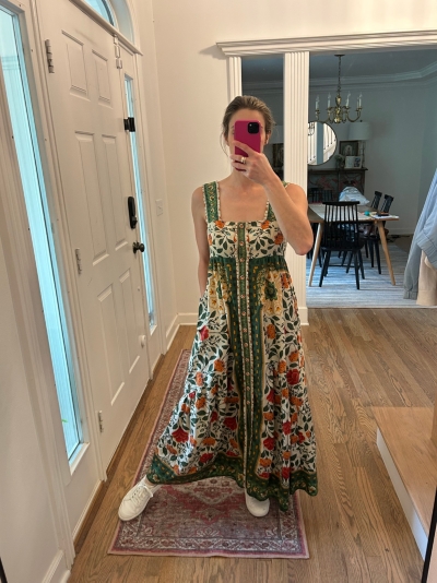 maxi dress with sunflowers Sunflower Gingham Maxi Dress