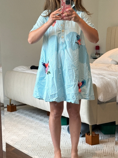 The Pollie Short-Sleeve Swing Tunic Mini Dress: Em | Nuuly