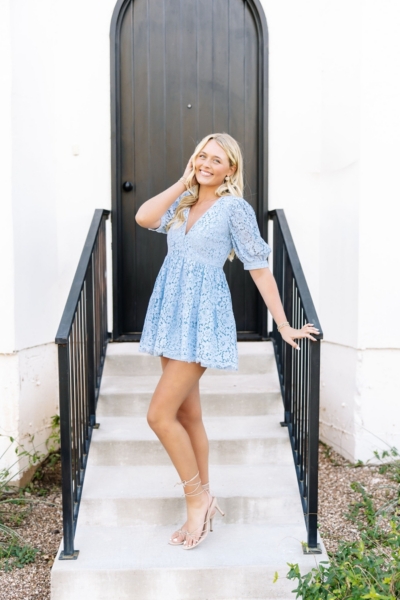 knee length dresses for ladies Gigi white mini dress – Love Storey Boutique main image 0