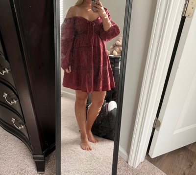 chinese dress ladies All Mine White Lace Mini Dress