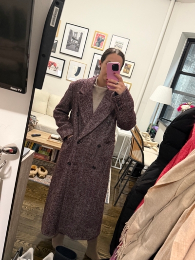Herringbone Wool-Blend Oversized Coat | Nuuly