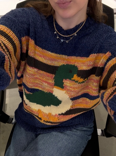 Hunting Printed Knit Oversized Sweater | Nuuly