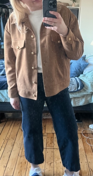 Vegan-Suede Trucker Jacket | Nuuly
