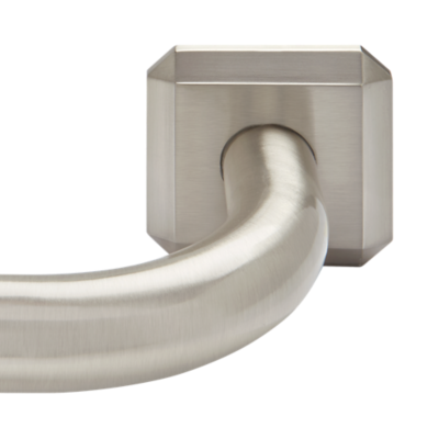 1 1/8" French Return with Faceted Square Mounting Plate /BN AriA