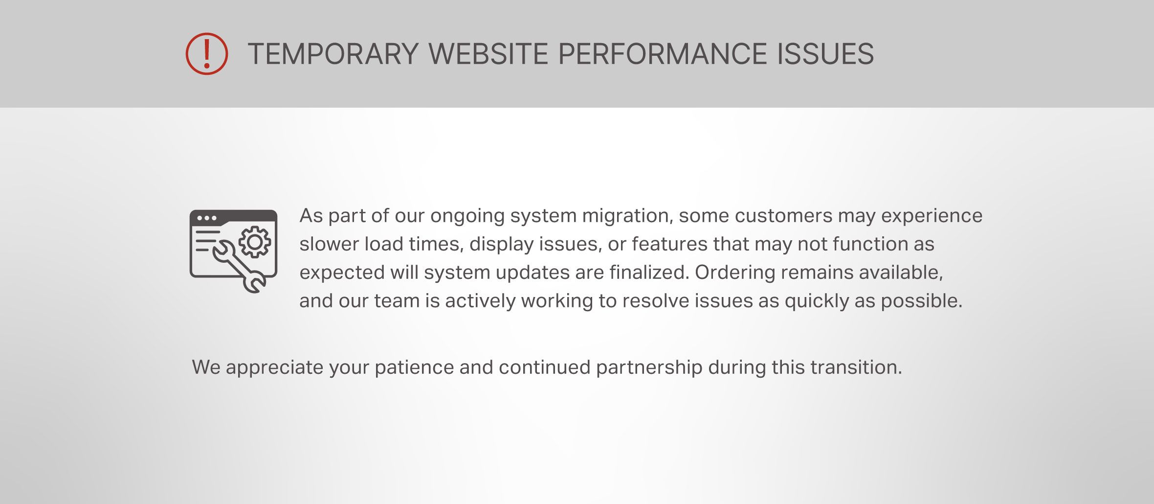 Online Checkout Down