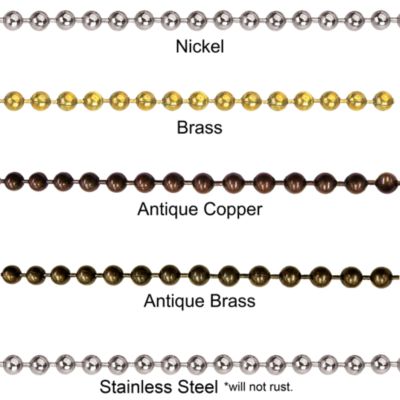 #10 4.5mm Nickel Plated Bead Chain For Roller Shades - 5ft Continuous Loop