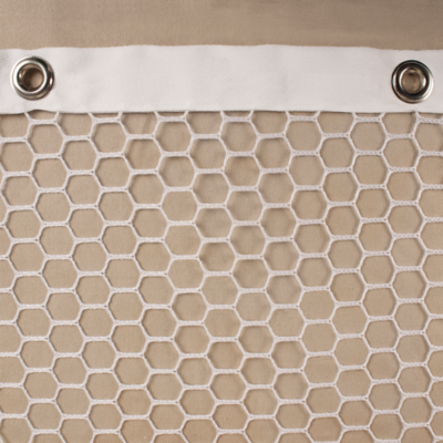 White Cubicle Curtain Mesh Rowley