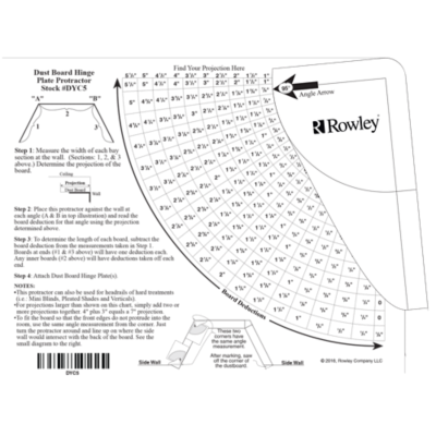 Dust Board Hinge Plate Protractor | Rowley