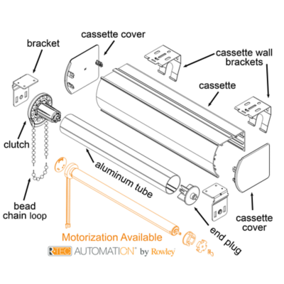 Anodized Roller Shade Cassettes Rowley