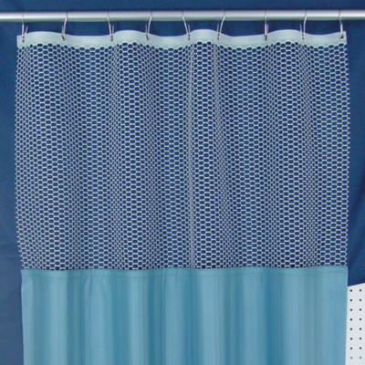 White Cubicle Curtain Mesh Rowley