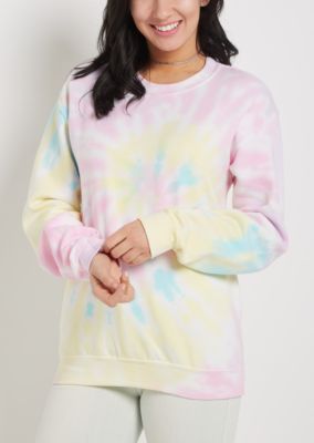 pastel tie dye sweatshirt plus size