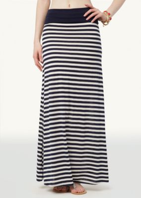 Navy Striped Maxi Skirt | Maxi | rue21