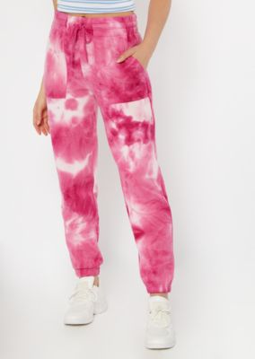 pink tie dye sweatpants