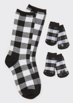 buffalo plaid baby socks