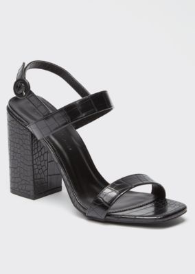 black snakeskin heels