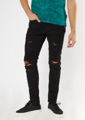 black premium skinny flex jeans