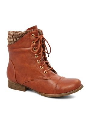 black sweater tan boots