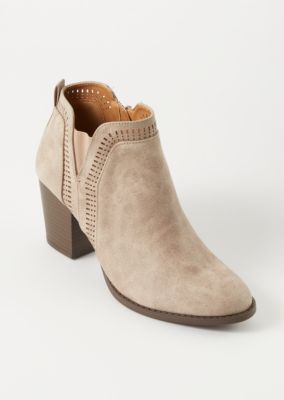 distressed booties womens