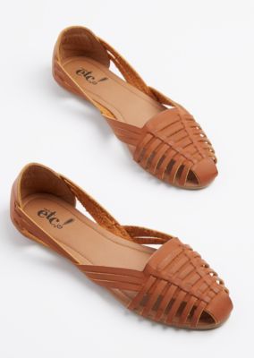 pointed toe huarache flats