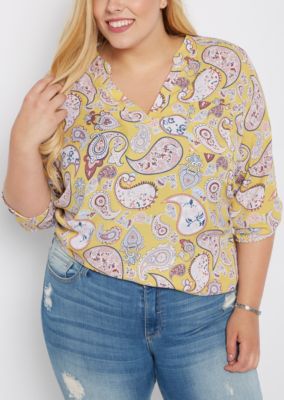 mustard paisley shirt