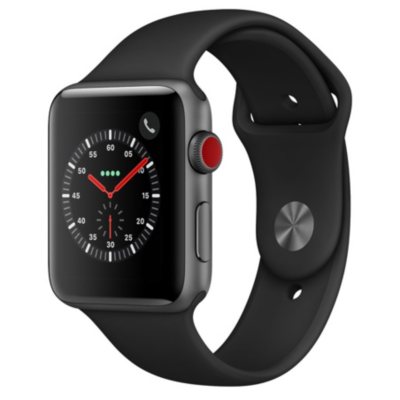 apple watch 42mm space gray aluminum black sport band