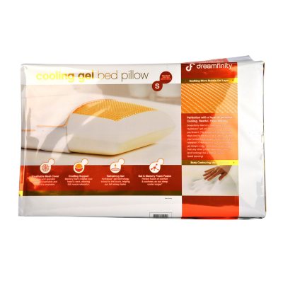 Dreamfinity Cooling Gel And Memory Foam Pillow Orange Samsclub