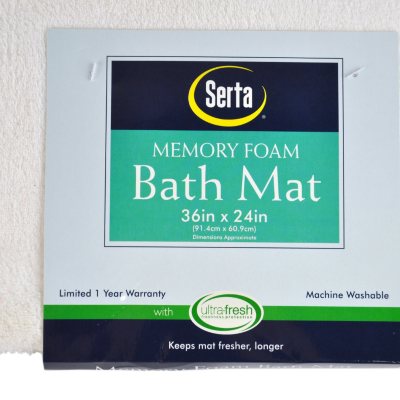 Serta Sleep Innovations Memory Foam White Bath Mat 36 X 24